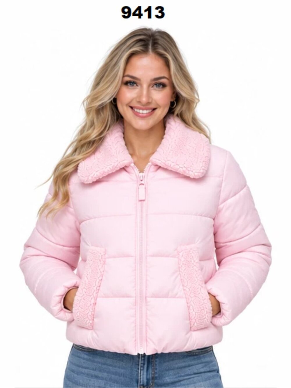 NWT Paris Hilton Women's Pink Heart Quilted Puffer Princess Winter Jacket